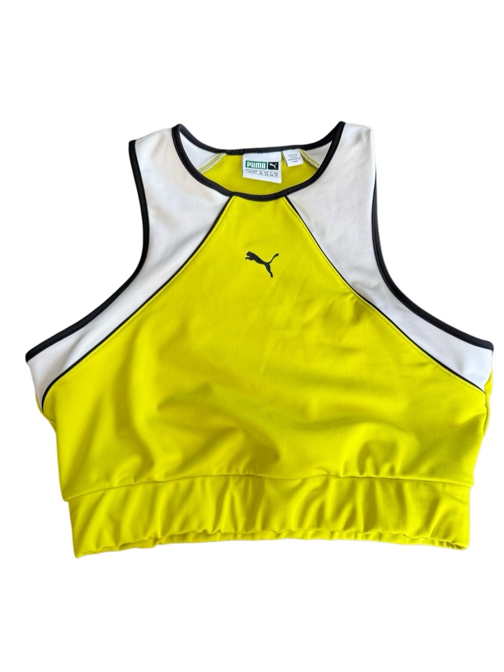 Puma Sports Bra Neon Green Bra Long Line Medium